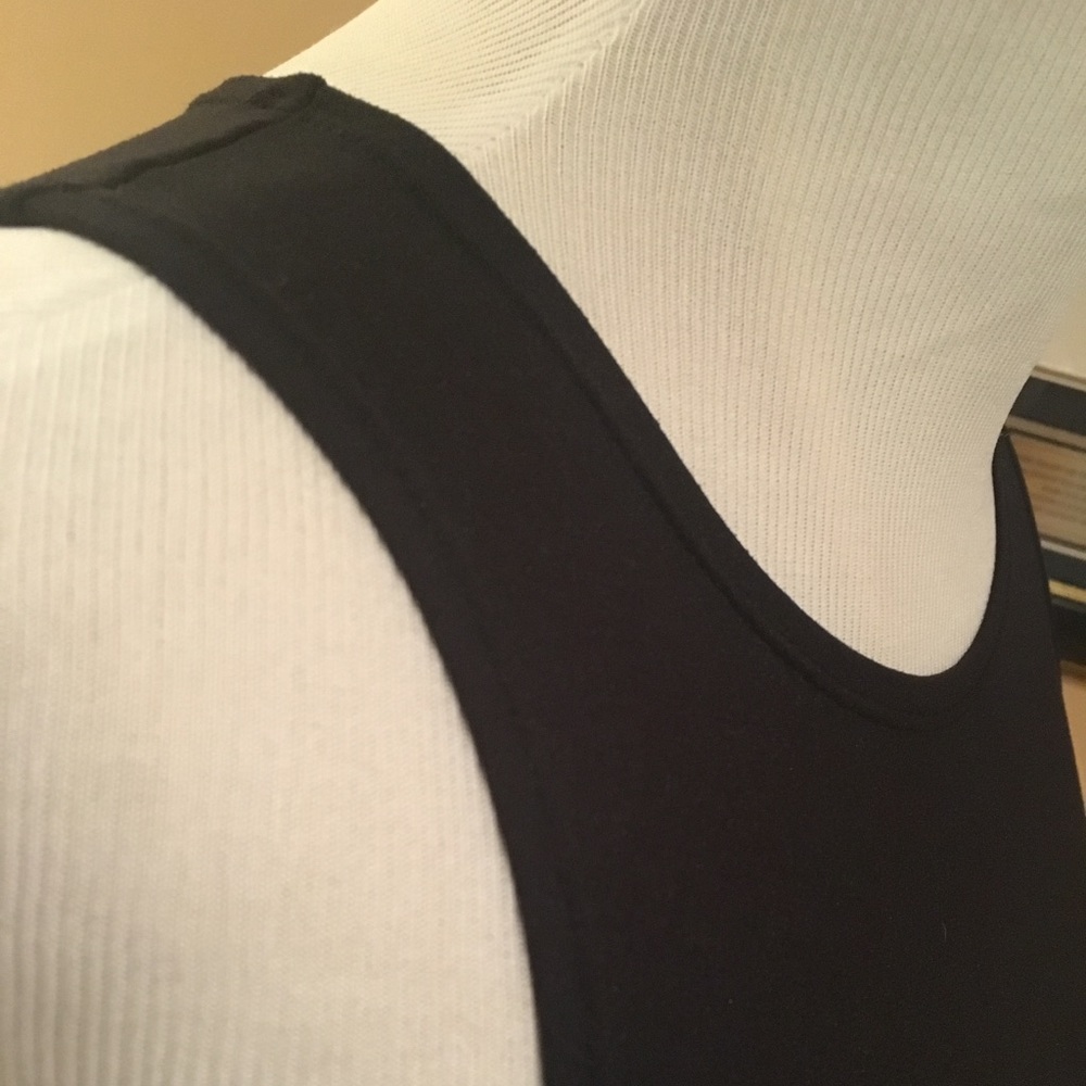 Jet black body hugging tank top. So soft. - Picture 2 of 4